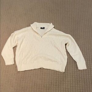 Cider Cream Quarter Zip Sweater